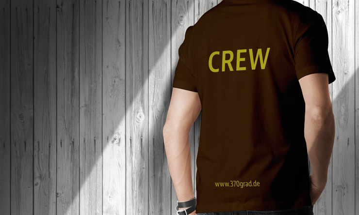 Crew T-Shirt Rückseite Crew T-Shirt back– 370° – Die Agentur