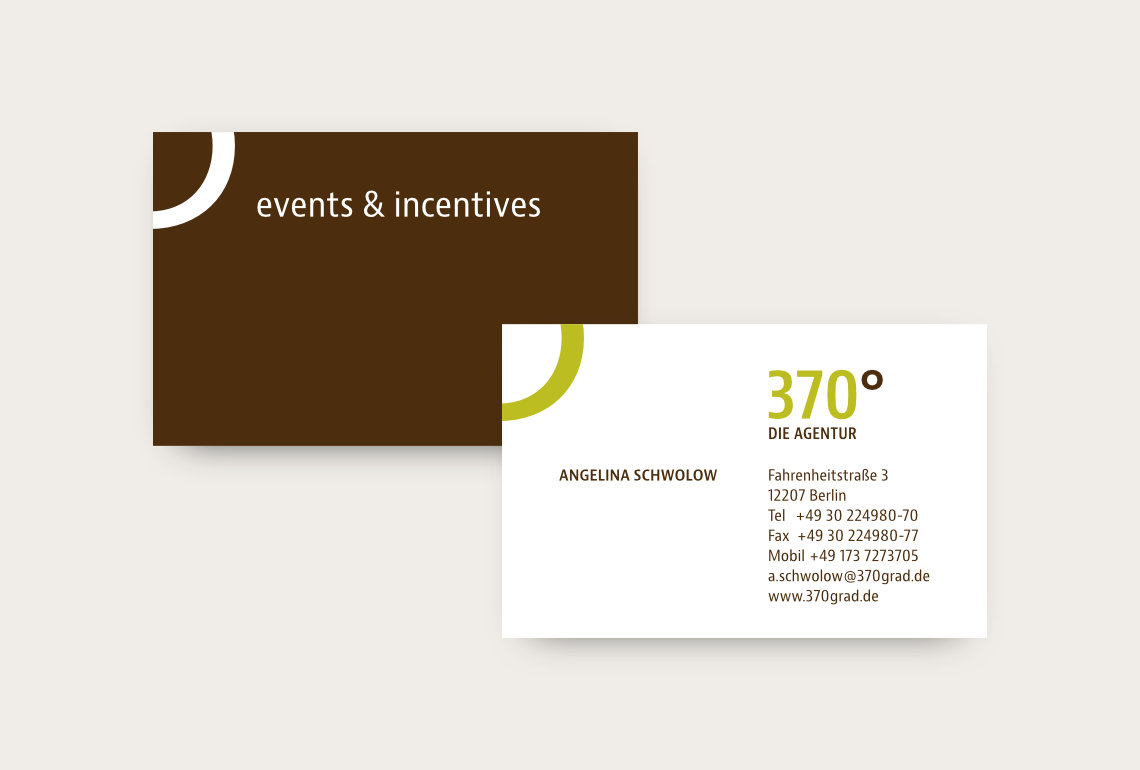 Visitenkarten Visitenkarten – 370° – Die Agentur