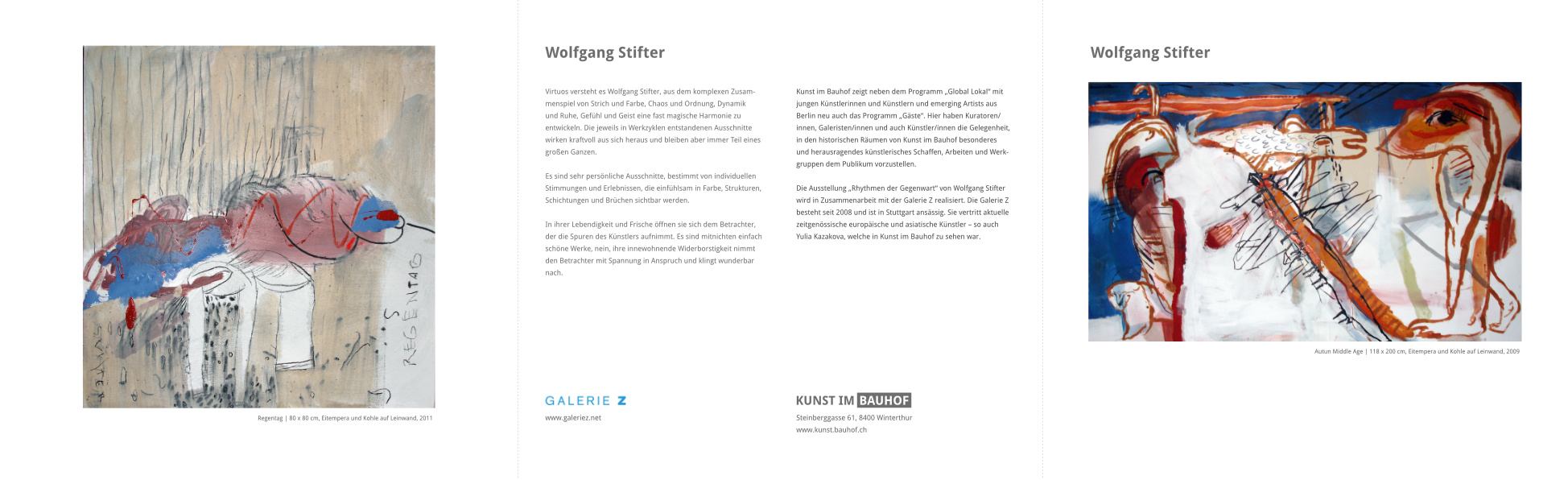 Künstler-Flyer Wolfgang Stifter, Außenseiten