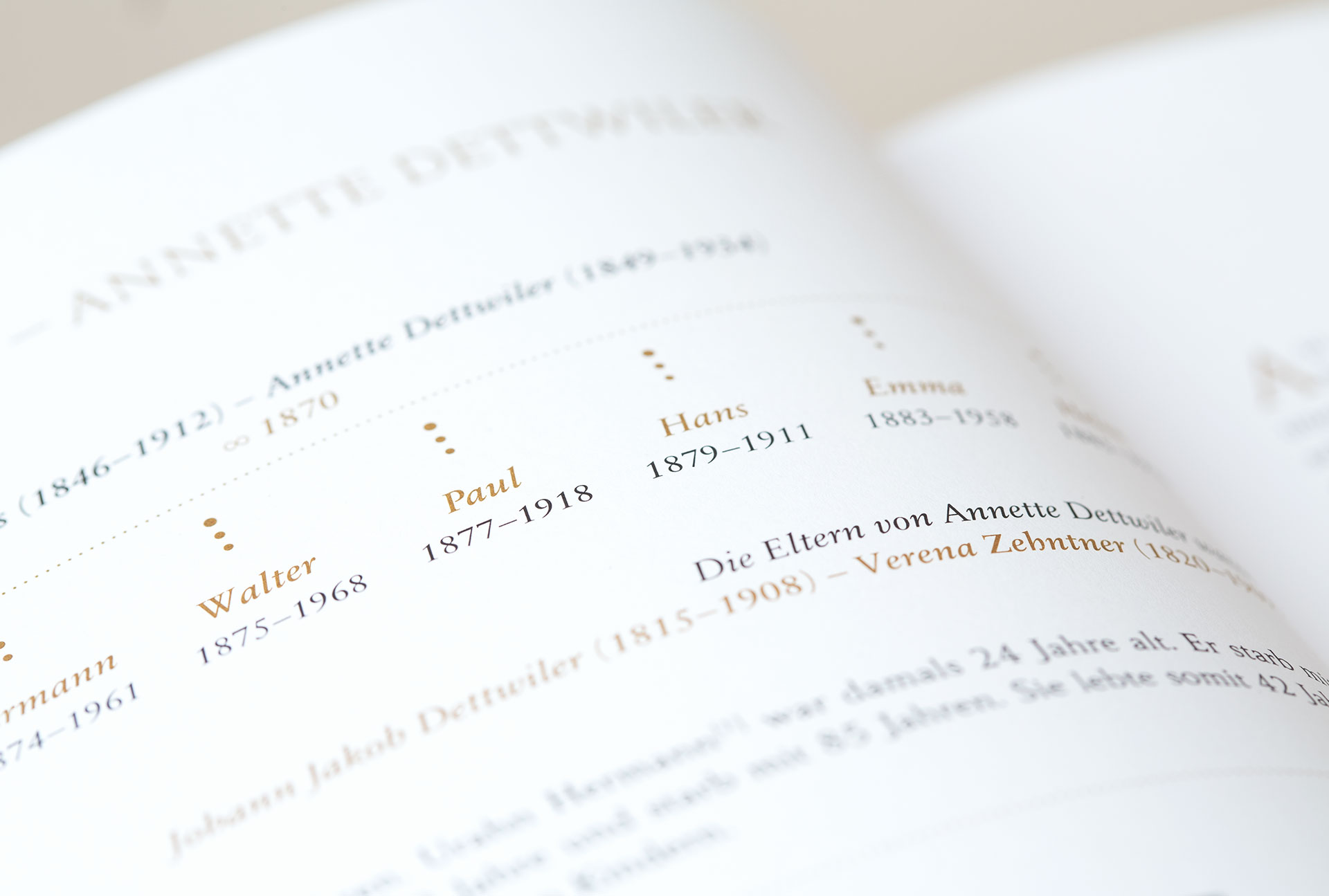 Editiorial Design – Spiess Ormalingen – Detail Doppelseite Detail-Ansicht einer Doppelseite, Buch „Spiess – Ormalingen“