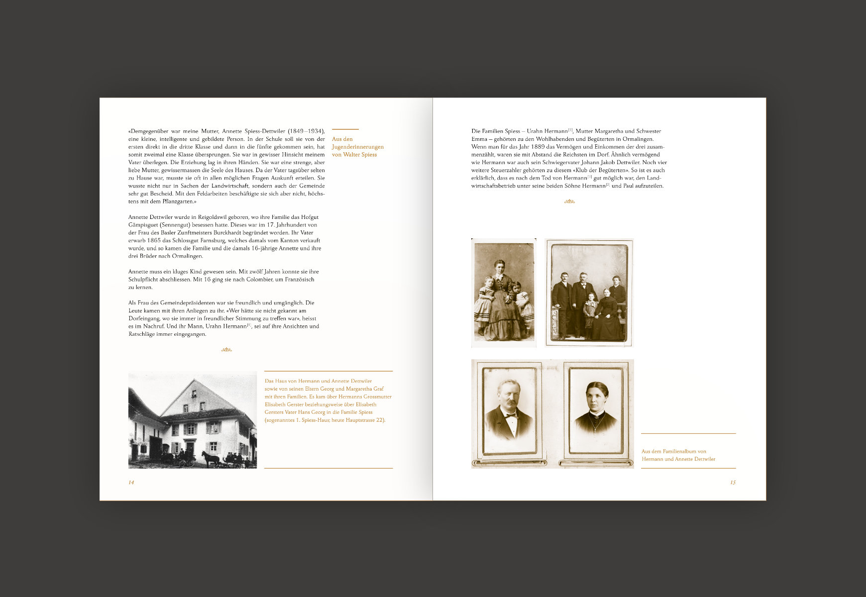 Beispiel 2 Doppelseite innen Ansicht 2 Doppelseite innen aus dem Buch „Spiess – Ormalingen“