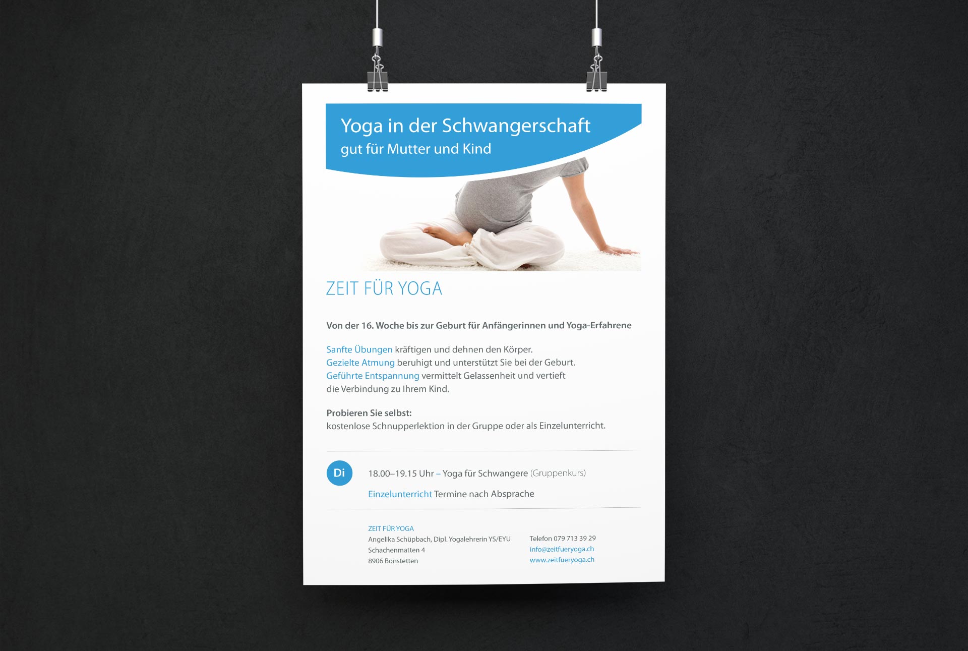 Poster: Yoga in der Schwangerschaft